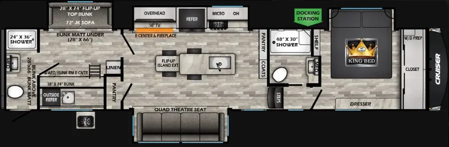 2025 CrossRoads Cruiser 37LF - Floor plan
