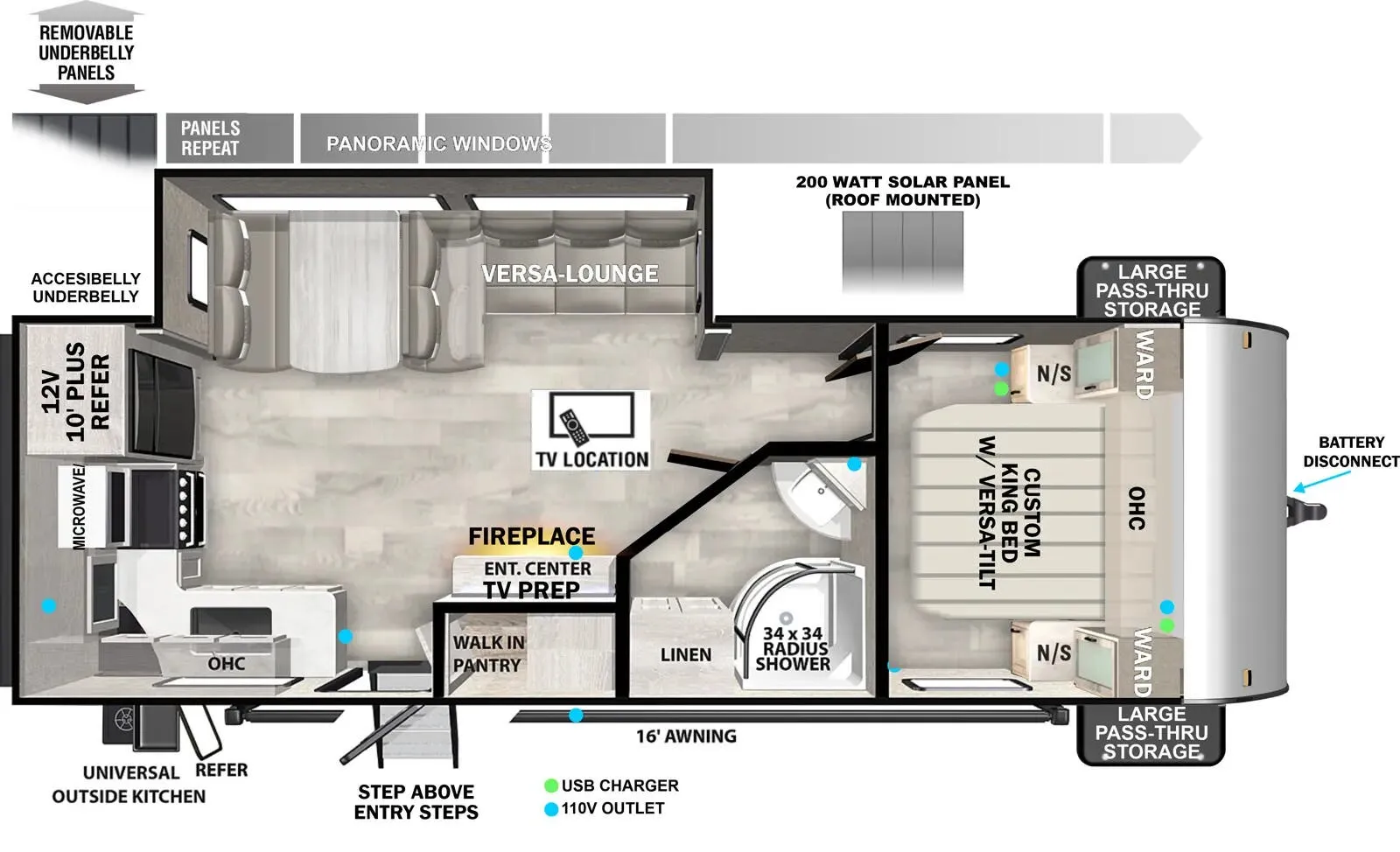 Forest River Wildwood T25RKE floor plan
