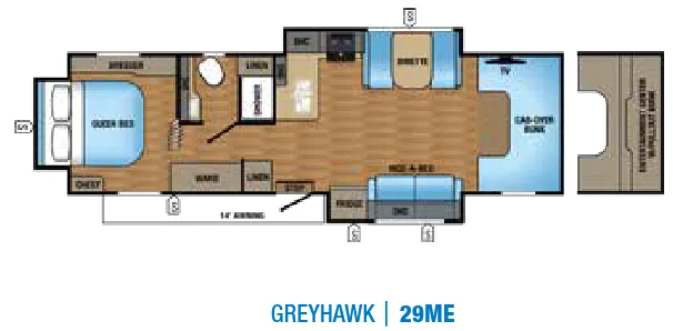 Jayco Greyhawk 29ME floor plan