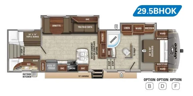 Jayco Eagle HT 29.5BHOK floor plan