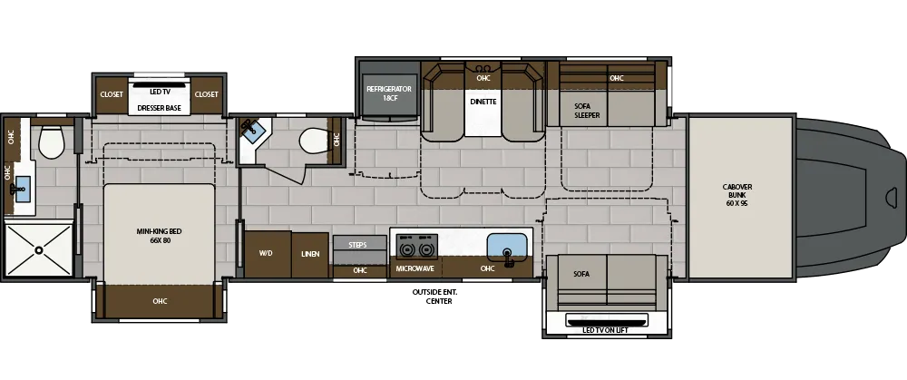 2025 Renegade RV Classic 45CME - Floor plan