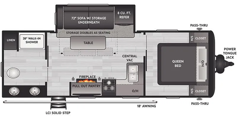 2022 Keystone Hideout 24RBWE - Floor plan