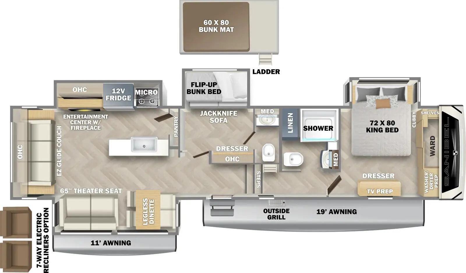 Prime Time Sanibel 3902MBWB floor plan