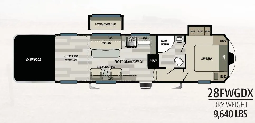 Forest River Shockwave 28FWGDX floor plan