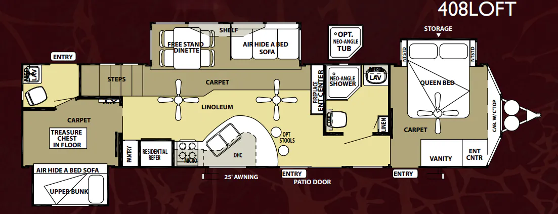 Forest River Salem Grand Villa 408LOFT floor plan