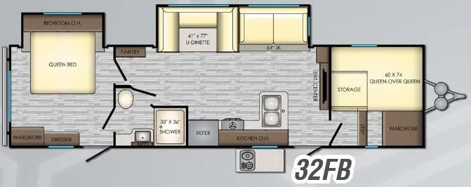 CrossRoads Volante 32FB floor plan