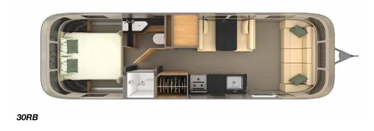 2019 Airstream Classic 30RB - Floor plan