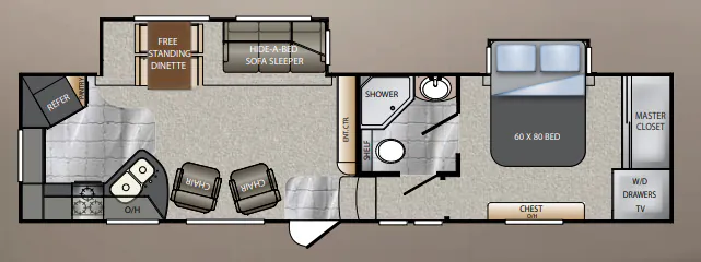 Keystone Avalanche 320RK floor plan