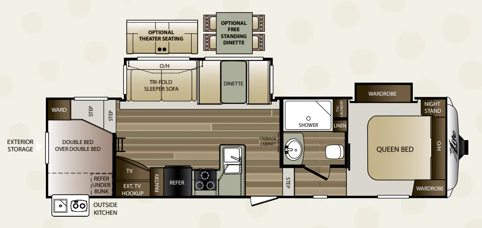 Keystone Cougar XLite 28RDB floor plan