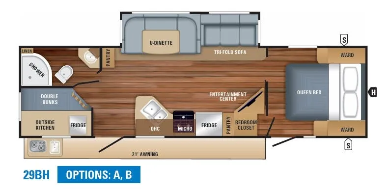 Jayco White Hawk 29BH floor plan