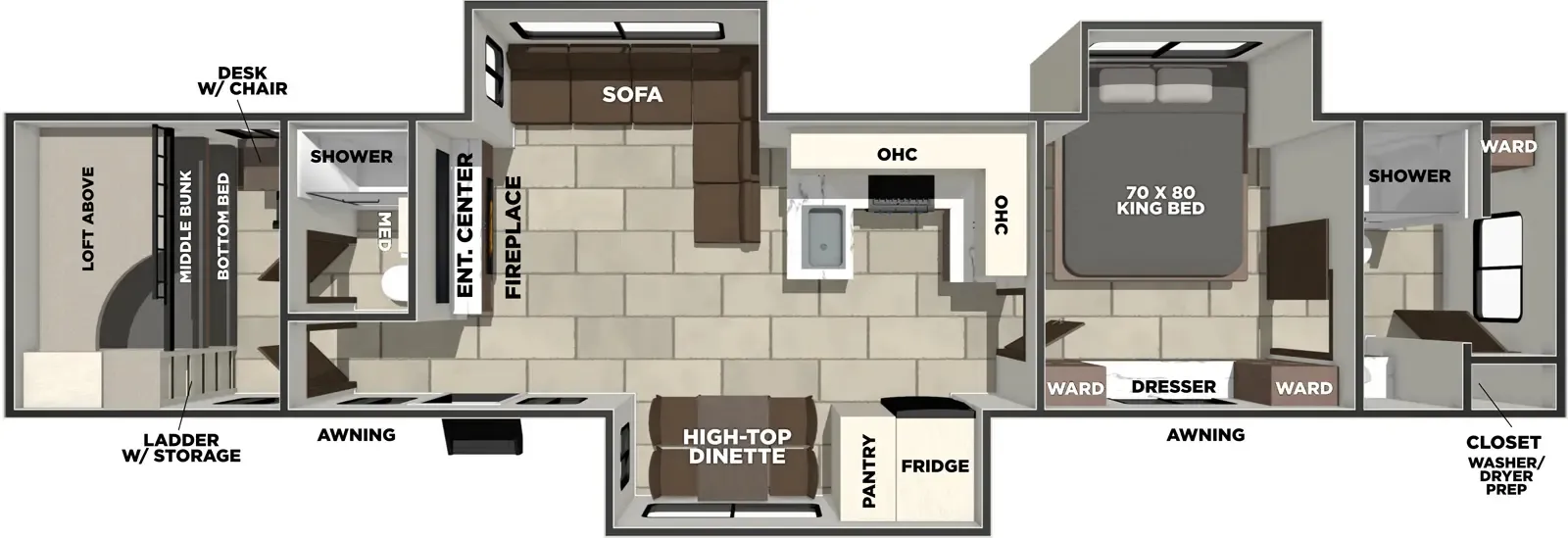 2026 Prime Time LaCrosse 44PARK - Floor plan