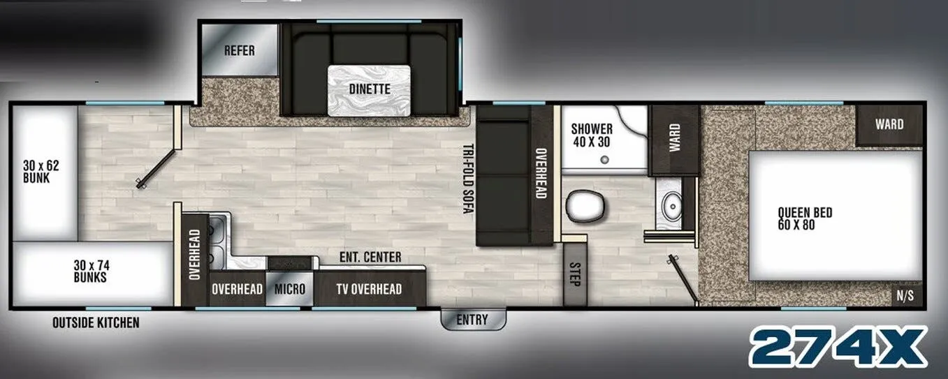 Coachmen Chaparral X-Lite 274X floor plan