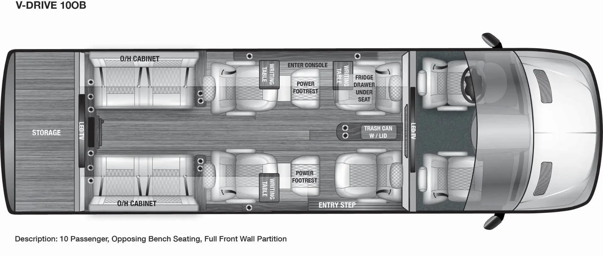 OGV Luxury Coach V-Drive 10OB floor plan