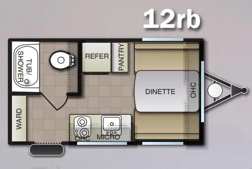Pacific Coachworks Mighty Lite M12RB floor plan