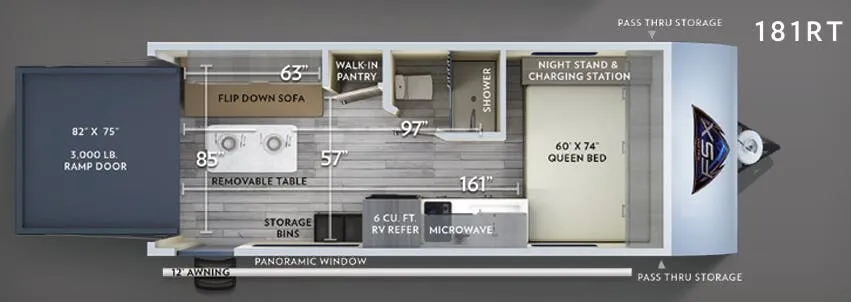Forest River Salem FSX 181RT floor plan