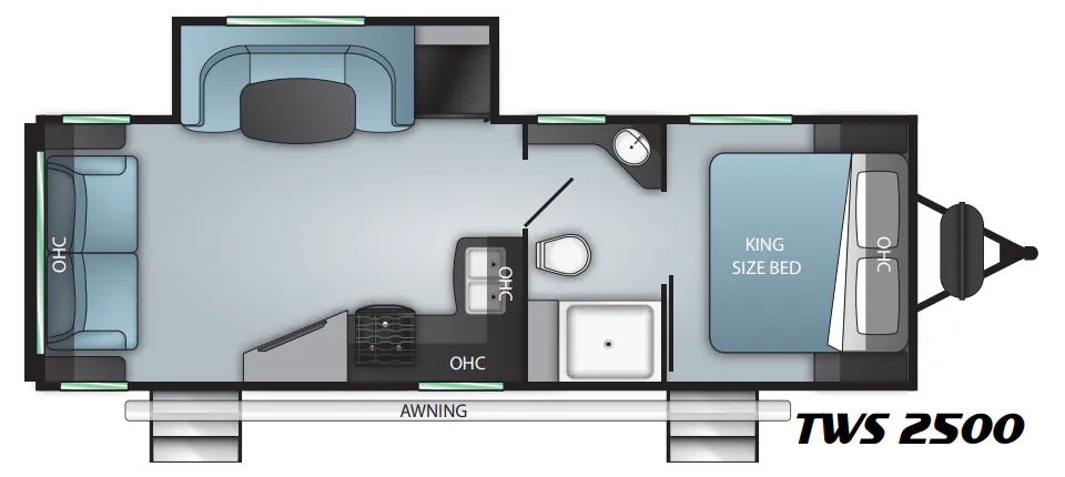 Cruiser RV Twilight Signature TWS 2500 floor plan