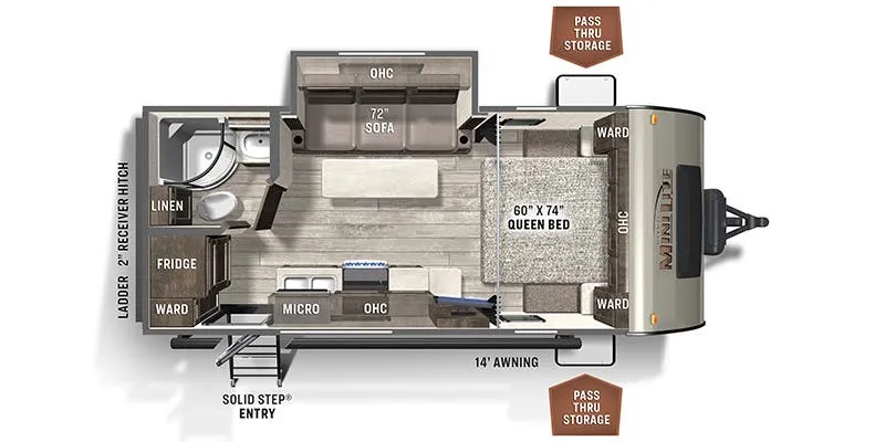 2022 Forest River Rockwood Mini Lite 2109S - Floor plan