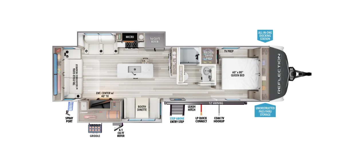 2026 Grand Design Reflection 317RSTS - Floor plan