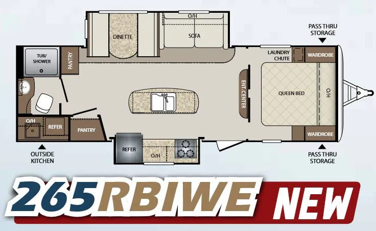 Keystone Bullet 265RBIWE floor plan