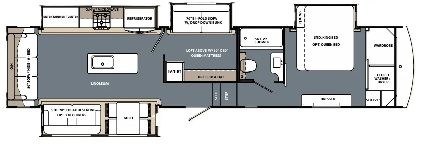 Forest River Cardinal Limited 3780LFLE floor plan