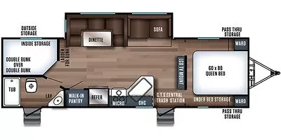 2019 Forest River Wildcat Maxx Lite T265BHX floor plan
