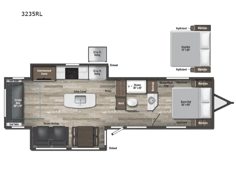 2024 Winnebago Voyage V3235RL - Floor plan