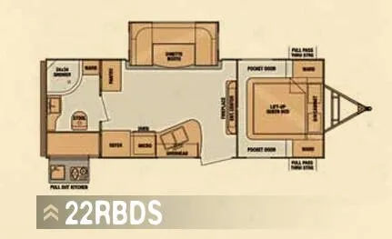 2014 Cruiser RV ViewFinder Signature 22RBDS - Floor plan