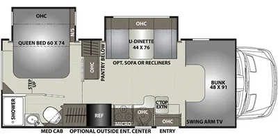 2019 Coachmen Prism 2300DS Class C Diesel - Floor plan