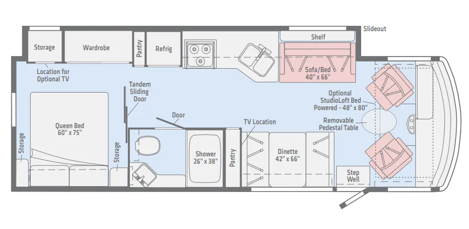 Winnebago Sunstar 29VE floor plan