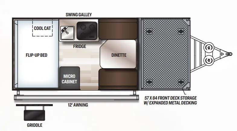 Forest River Rockwood Hard Side A122TH floor plan