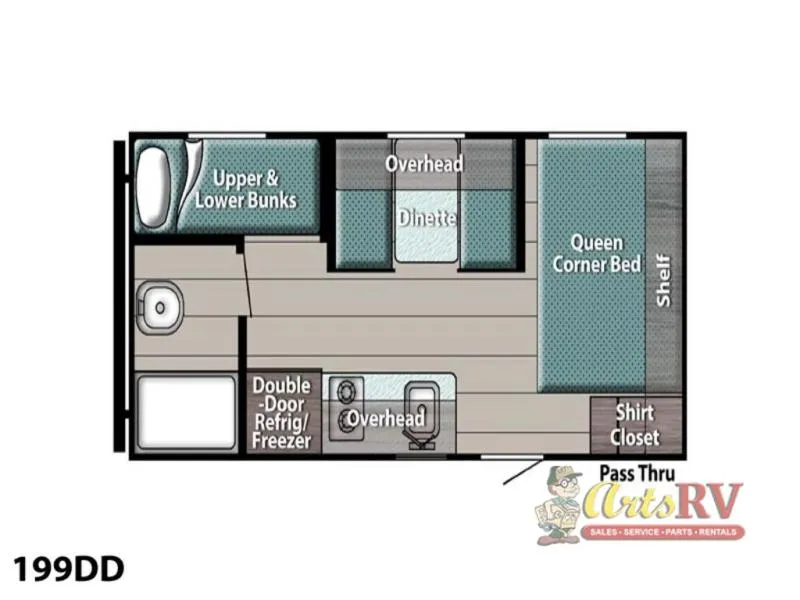 2022 Gulf Stream RV Ameri-Lite Super Lite 199DD - Photo 3