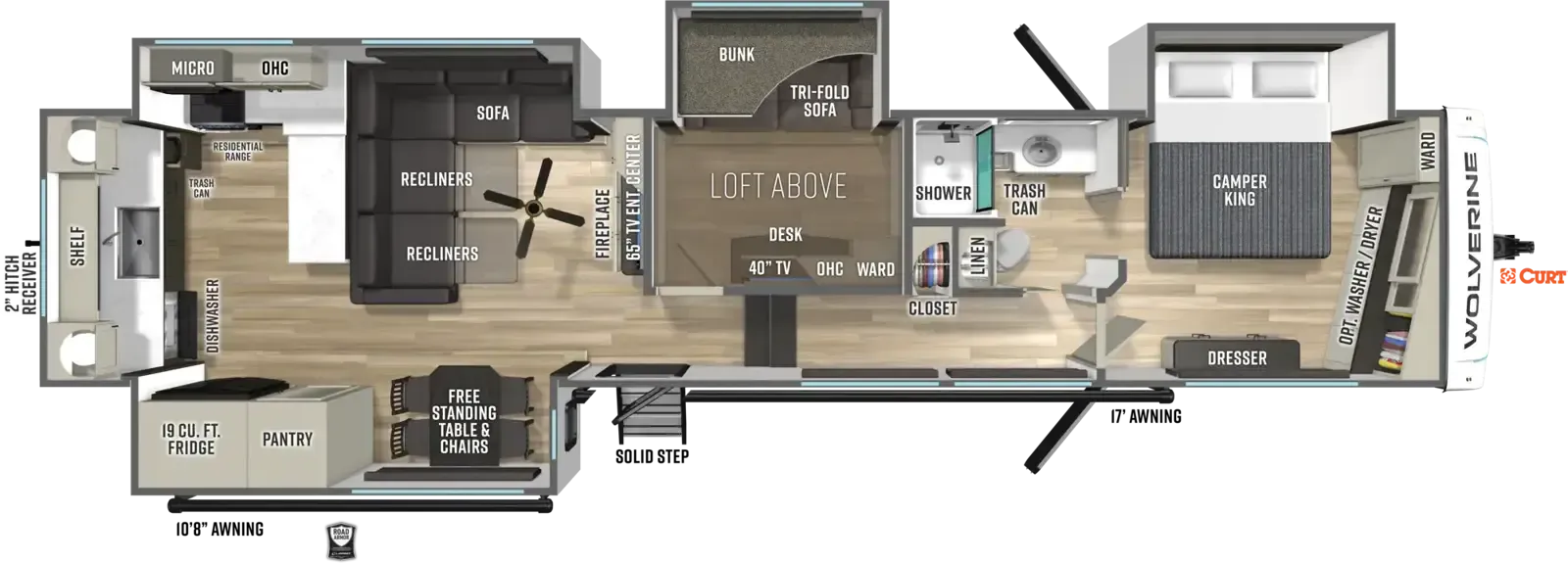 Forest River Wolverine 36BC floor plan