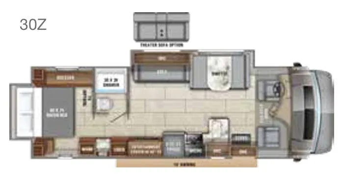 2020 Entegra Coach Odyssey 30Z - Floor plan