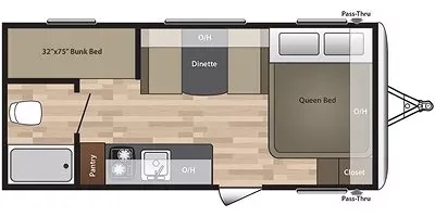 2017 Keystone Springdale Mini 1800BH - Floor plan