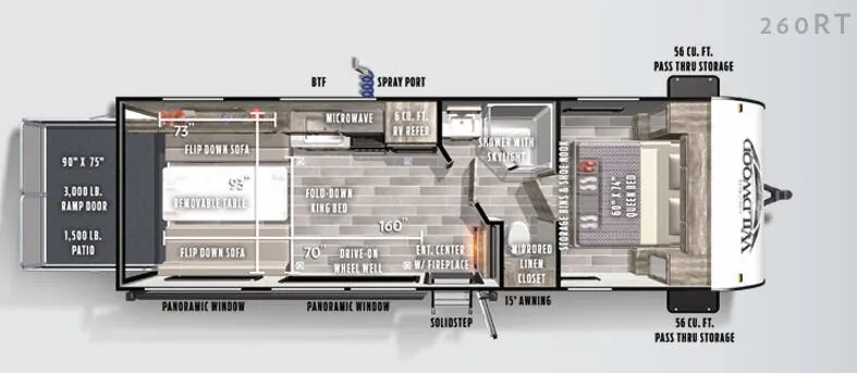 Forest River Wildwood FSX 260RT floor plan