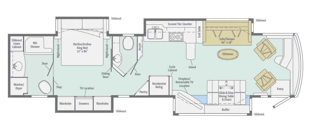 Winnebago Grand Tour 42HL floor plan