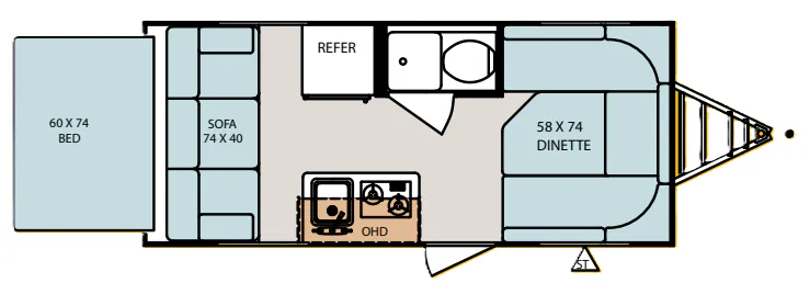 Forest River R-Pod RP-173T floor plan