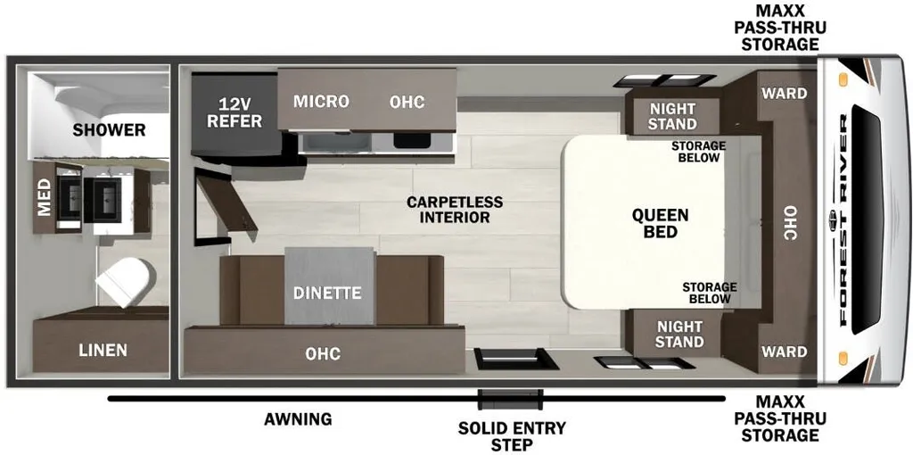 2026 Forest River Wildcat ONE 160BATH floor plan