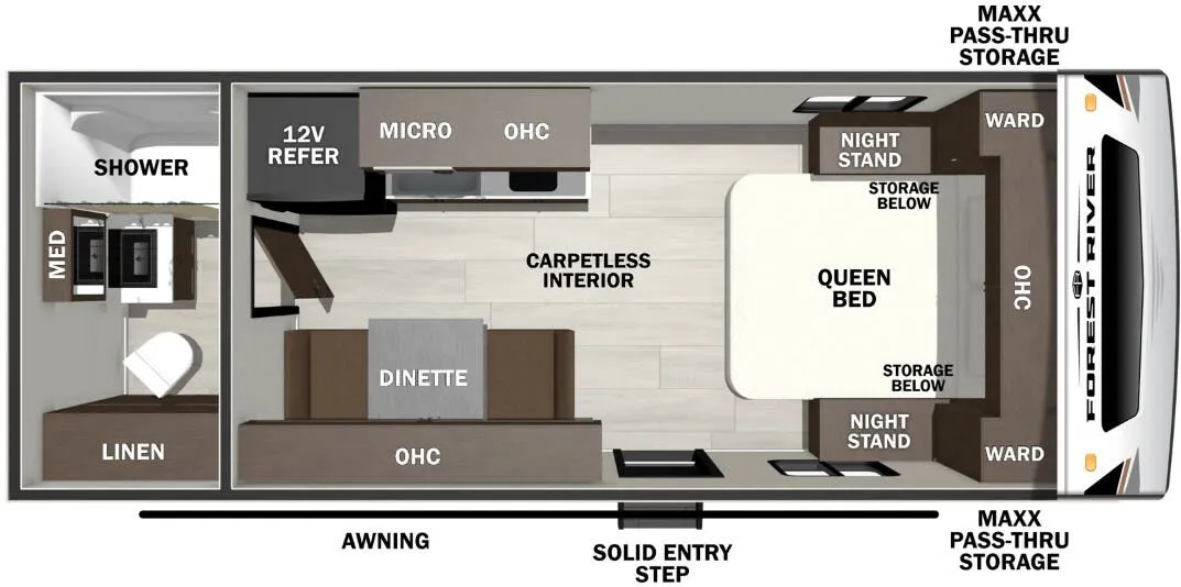 2026 Forest River Wildcat ONE 160BATH - Floor plan