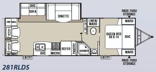 Coachmen Freedom Express 281RLDS floor plan