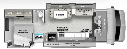 Forest River Sunseeker Classic 3010DS floor plan