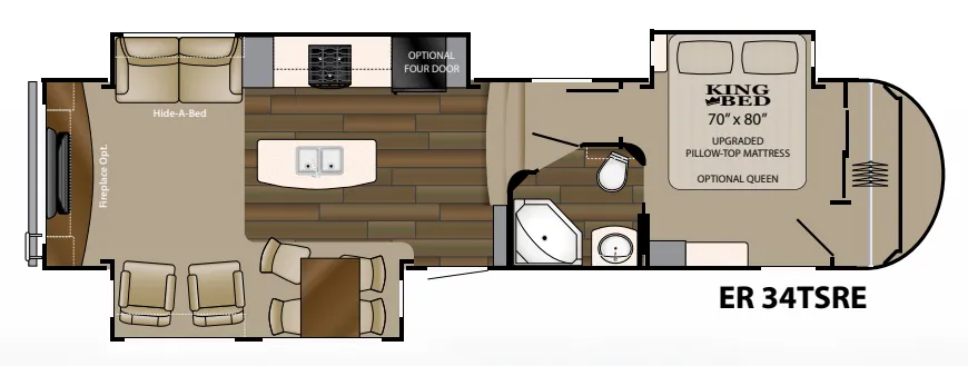Heartland ElkRidge 34 TSRE floor plan