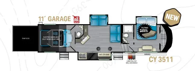 Heartland Cyclone 3511 floor plan