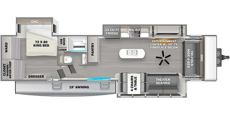Forest River Sierra Destination 401FLX floor plan