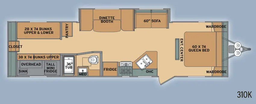 Shasta Oasis 31OK floor plan