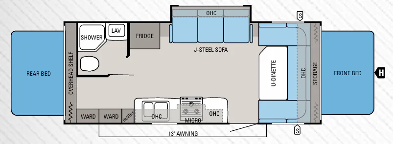 Jayco Jay Feather X23B floor plan