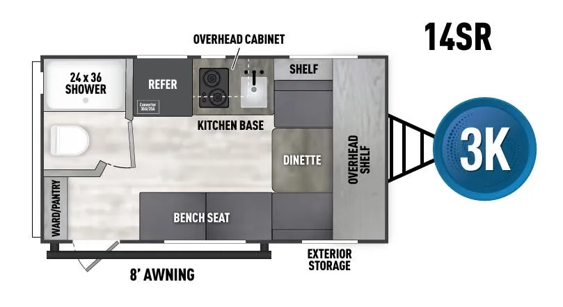 Forest River Viking 14SR floor plan
