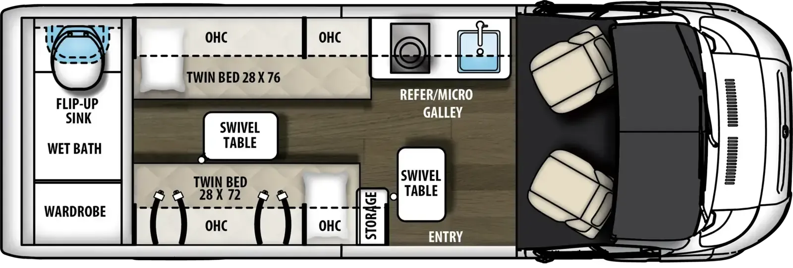 Coachmen Nova 20RB floor plan