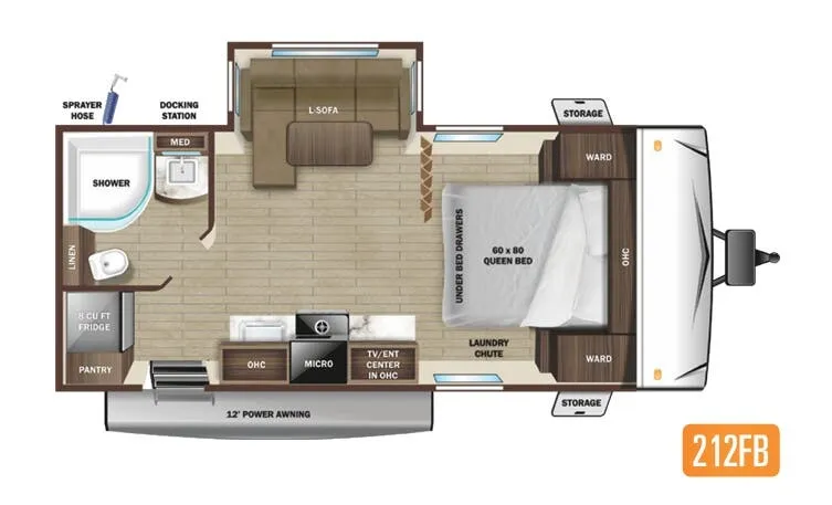 2022 Highland Ridge Mesa Ridge S-Lite 212FB - Floor plan