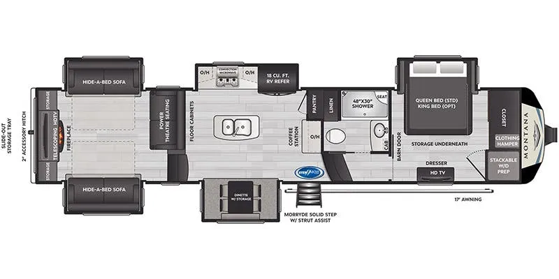2019 Keystone Montana 3790RD - Floor plan